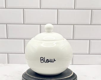 Azucarero de soplado / Regalo de broma / Regalo de inauguración de casa / Regalo para ella / Decoración atrevida / Cocina divertida / Regalo