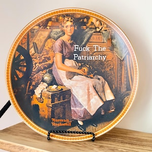 Fuck The Patriarchy | Rude Decor | China Plate | Gag Gift | Housewarming Present | Gift For Her| Gift For Him | Bad Word Plate