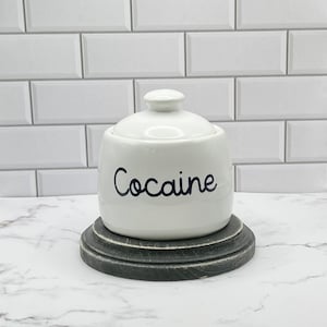 Cocaine Sugar Bowl | Gag Gift | Housewarming Present | Gift For Her | Rude Decor | Funny Kitchen | Gift