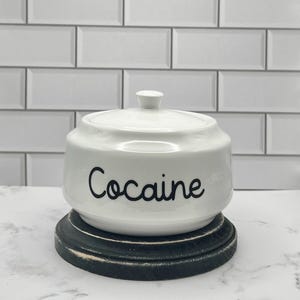Cocaine Sugar Bowl | Gag Gift | Housewarming Present | Gift For Her | Rude Decor | Funny Kitchen | Gift