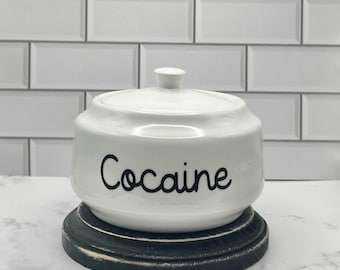 Cocaine Sugar Bowl | Gag Gift | Housewarming Present | Gift For Her | Rude Decor | Funny Kitchen | Gift