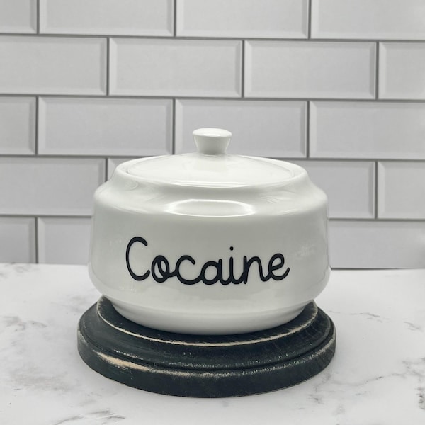 Cocaine Sugar Bowl | Gag Gift | Housewarming Present | Gift For Her | Rude Decor | Funny Kitchen | Gift