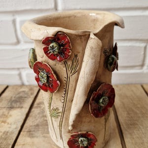 Mohntopf, Mohnvase, handgetöpfert