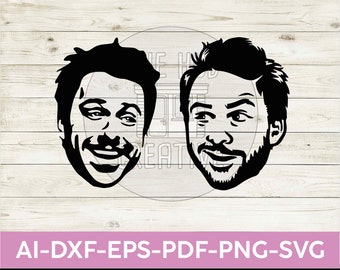 Charlie Day Always Sunny Silhouette Funny Comedy TV SVG PNG Printable Cut File Cricut Craft Digital Instant Download Design