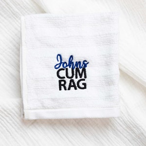Personalized Cum Rag Trio – Maureen's Custom Boutique