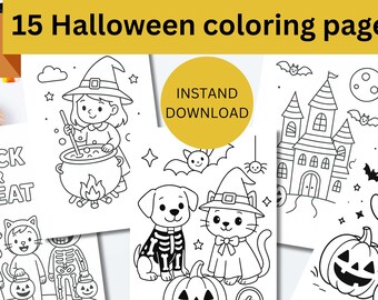 15 Halloween Coloring Pages for Kids: Spooky Fun Printable Activity