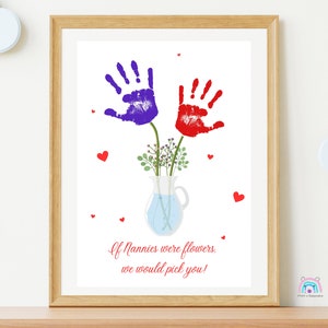 Si les nounous étaient des fleurs, nous vous choisirions | Artisanat d'impression à la main | Nounou | Enfants Bébé Tout-petit Enfant | Impression de carte-cadeau d'activité | Souvenir