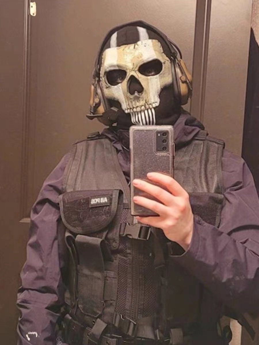 GHOST CALL OF DUTY MODERN WARFARE COSPLAY MASK 3D PRINTED WARZONE 2.0