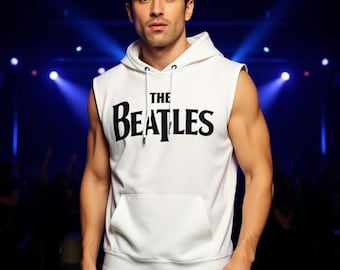 Custom The Beatles Men’s Sleeveless Pullover Hoodie