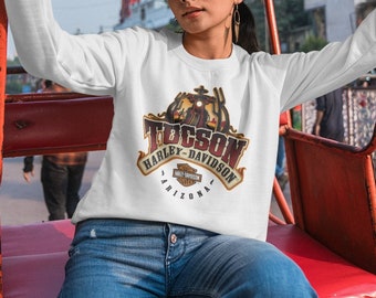 Harley Davidson Tucson Arizona Unisex O-neck Sweatshirt | 310GSM Cotton
