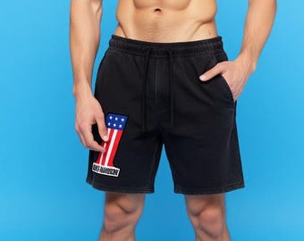 Custom Harley Davidson Men’s Vintage Style Wash Drawstring Shorts