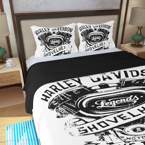 Harley Davidson Quilts Etsy