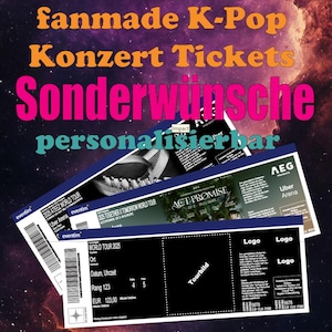 Sonderanfertigung Kpop fanmade Konzert Tickets