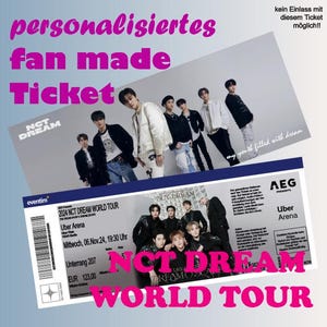 NCT Dream World Tour 2024 fanmade Ticket Europe