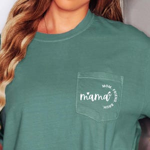 Personalized Comfort colors® Mama gift shirt, Mothers day gift, gift for mama, mama shirt gift, mama pocket shirt, mama custom gift
