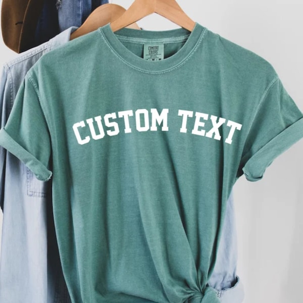 Custom Comfort Colors Shirt, Custom T Shirt, Custom Text Shirt, Custom Bachelorette Tshirt Custom Adult Shirt, Personalized Shirt, boho