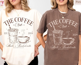 Personalized Comfort Colors bachelorette custom coffee shirt, Coffee bach shirts, custom shirts, comfort colors shirt, coffee lovers shirt