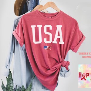 Comfort Colors Usa Flag Tee, USA Flag Shirt, 4th of July Shirt, Big USA Tshirt, USA Comfort Colors Shirt, Usa Comfort Colors Tee, Flag shir bild 6