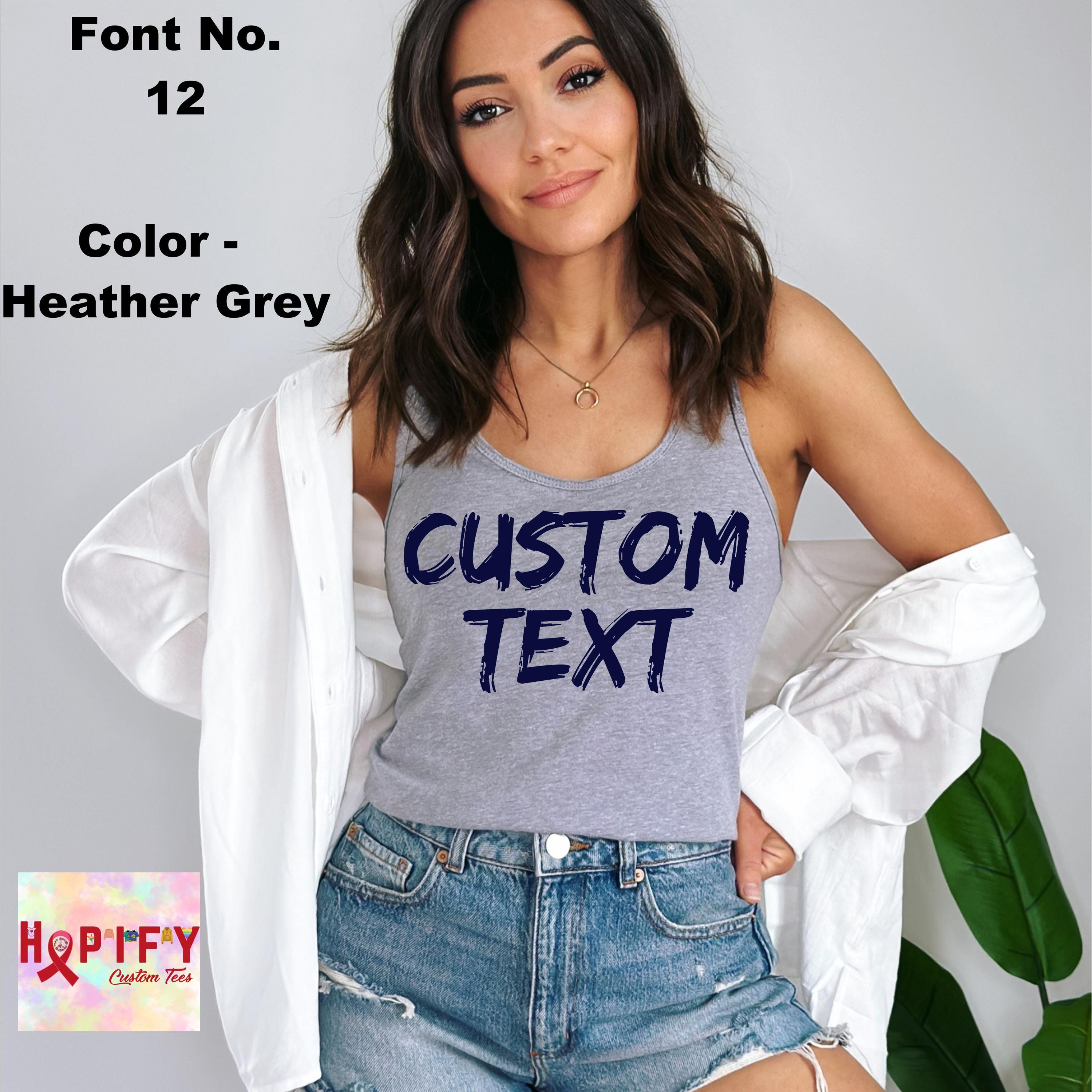 Custom Design Tank Top for Women, Personalized Tank Top, Custom Text Shirt, Personalized Logo Racerback Tank, Women Racerback Tank Tops