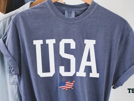 Comfort Colors Usa Flag Tee, USA Flag Shirt, 4th of July Shirt, Big USA Tshirt, USA Comfort Colors Shirt,  Usa Comfort Colors Tee, Flag shir