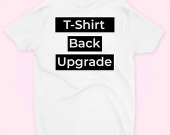 Costo diferencial de impresión en la parte posterior de 1 camisa