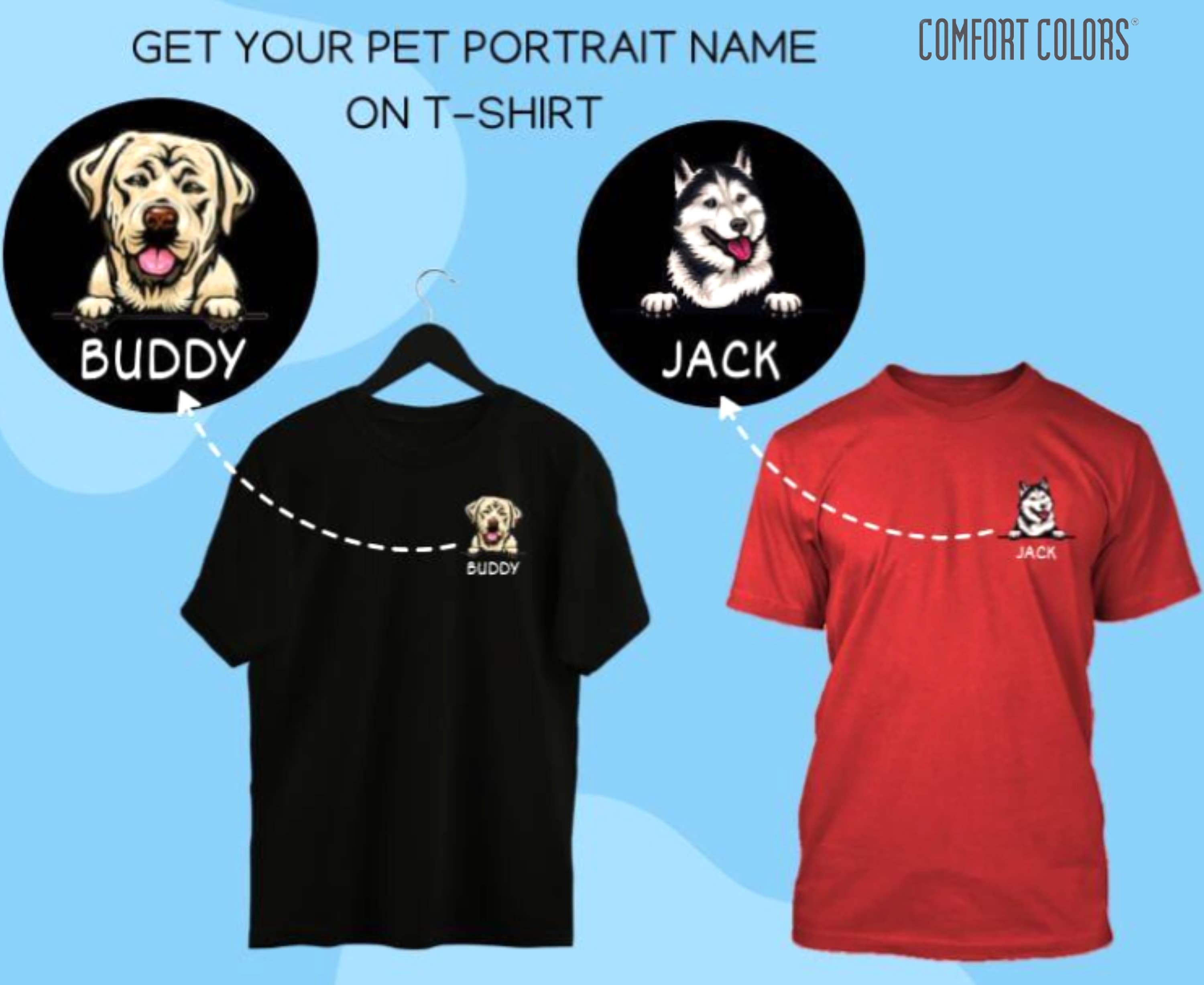 Comfort Colors Custom Dog Shirt, Custom Dog Dad Shirt, Shirt, Personalized Dog Shirt, Gift for
