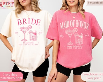 Comfort colors® bachelorette custom Bride Maid of honor shirts, bach club shirts, bride shirts, beach bach party shirts, bachelorette favor