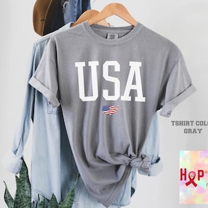 Comfort Colors Usa Flag Tee, USA Flag Shirt, 4th of July Shirt, Big USA Tshirt, USA Comfort Colors Shirt, Usa Comfort Colors Tee, Flag shir bild 7
