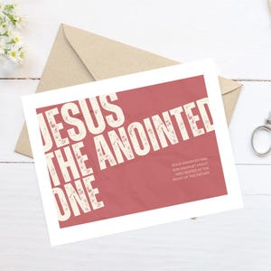 Christian Blank Card  Jesus the Anointed One Inspirational Greeting Card encouragement for any occasion