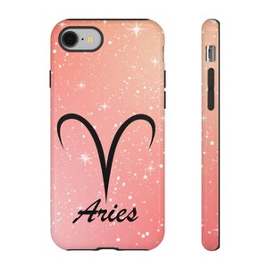 Aries iPhone Case - Tough and Stylish Astrology Design, Zodiac Gift for April Birthdays, Celestial Lovers, Trendy Tech Accessories