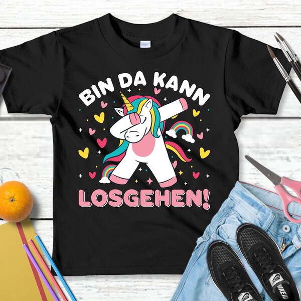 Lustiges T-Shirt "Bin da! Kann losgehen!" | Bereit für neue Abenteuer