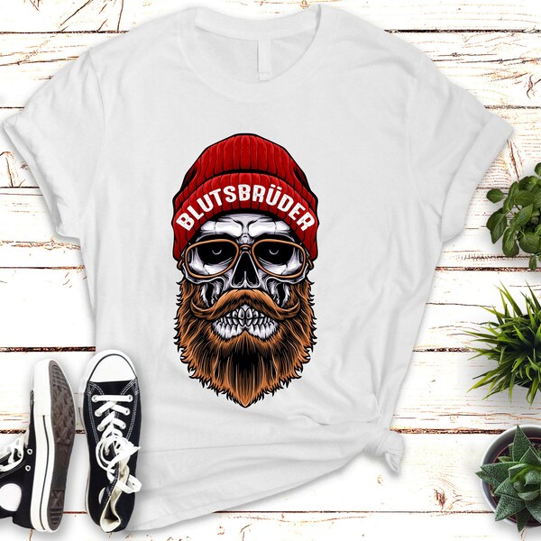 Cooles T-Shirt "Blutsbrüder! Skeleton Style!"