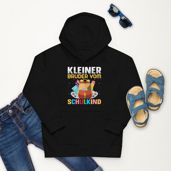 Kleiner Bruder vom Schulkind ! Sweat à capuche Einschulung | Kapuzenpull