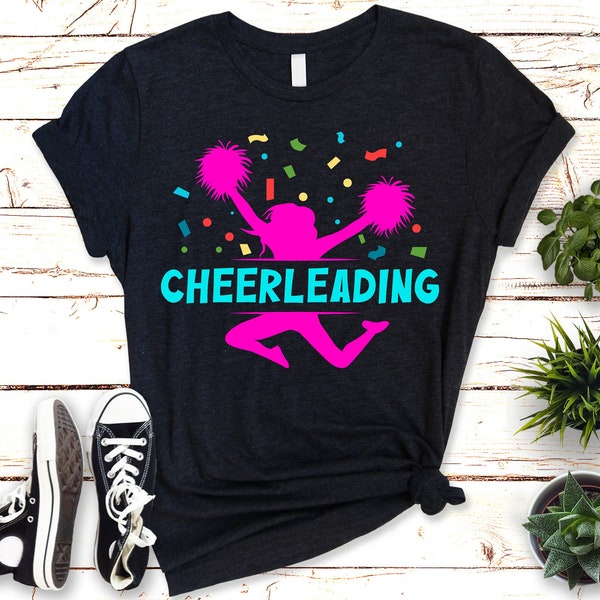 Cheerleading Pomms T-Shirt für Mädchen und Frauen