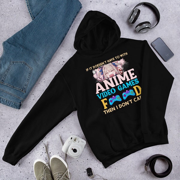 Anime, Videogames & Food! Hoodie | Stylischer Kapuzenpullover für Anime-Fans