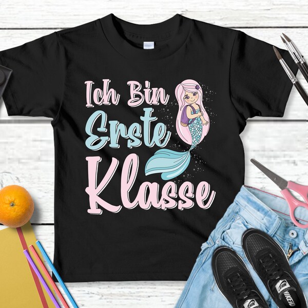 Lustiges T-Shirt "Ich bin erste KLASSE! Endlich Schulkind" | Einschulungsgeschenk