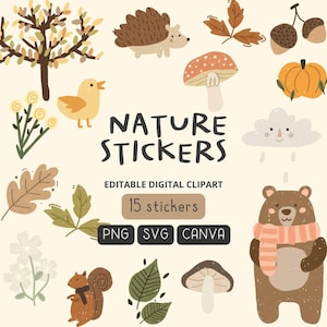 Cozy Autumn Planner Clipart, Boho Fall Planner Clip Art, Planner Girl PNG Bundle, Planning, Commercial Use, Digital Stickers.