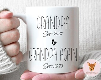 Grandpa, Grandpa Again - Pregnancy Announcement, Baby Announcement, Grandpa Again Gift, Father's Day Gift, Custom Grandpa Gift