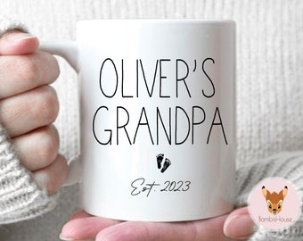Grandpa #1 - Custom Grandpa Name Mug, Custom Gift For Grandpa, First Grandpa Gift, Pregnancy Announcement, Father's Day Custom Gift
