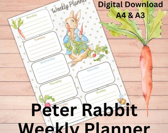 Peter Rabbit Weekly Planner for Kids