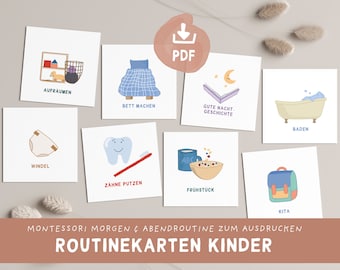 Routine cards Montessori | Daily routine | DIGITAL DOWNLOAD