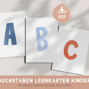 Tarjetas didácticas de letras Montessori | Tarjetas de letras para imprimir | Aprender jugando | Descarga digital