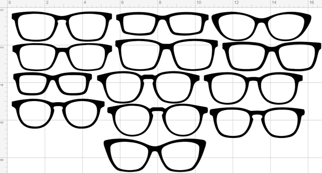 Glasses Frame Tryon Kit for Pair Eyewear Cardstock Cutouts Etsy