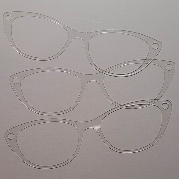 Acetate Blanks 5x or 10x BUNDLE glasses toppers, optional set of 5x1mm magnets, compatible w/ Pair Eyewear