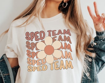 Comfort Colors SPED Team Shirt, Special Education Teacher, Back To School Shirt, Oversized Staff TShirt , Special ED shirt, New SPED Teacher