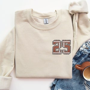 Personalized Football Sweatshirt, Custom Football Mom Sweater, Football Fan Pullover, Football Number Sweatshirt, Football Team Crewneck