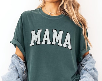 Comfort Colors Mama Shirt, Retro Mom Shirt, New Mom Gift, Aunt, Pregnancy Announcement, Vintage Mama Shirt, Mother's Day, Gift for Mom