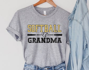 Grandma softball shirts, ladies softball t-shirts, Grandma softball gift, cute softball shirt for grandma, proud softball grandma t shirt