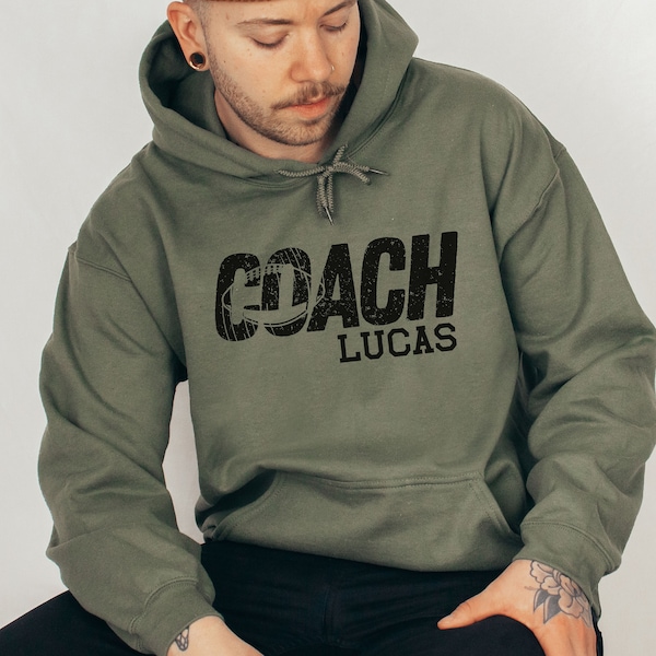 Custom Football Coach Hoodie, Personalized Football Coach Crewneck, Football Coach Gift, Coach Tee, Football Game Day Sweater