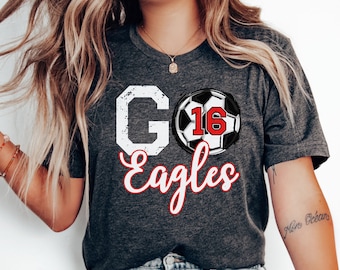 Personalized Soccer Mom Shirt, Custom Soccer Mom Tee, Personalized Soccer Fan Shirt, Soccer Number Shirt, Custom Soccer Team Shirt, Game Day